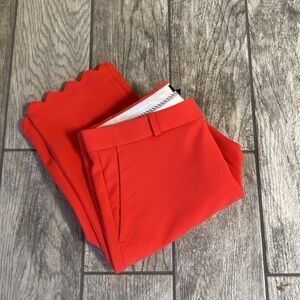 Banana Republic Avery Coral scallop hem pants, size 8L